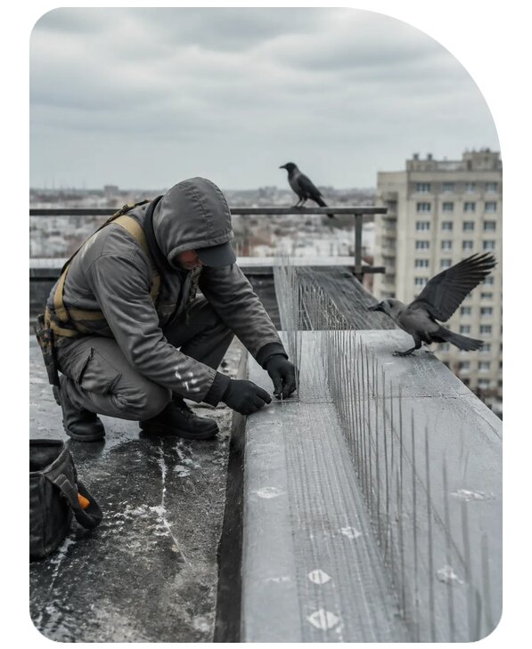 Защита от ворон под ключ в Серпухове по цене от 5081 р. | Сенат-Срп